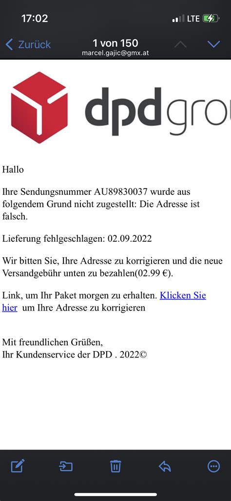 dpd paketveranderung.